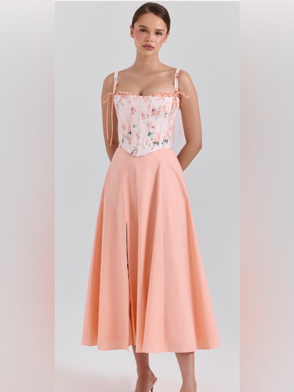 House of CB clarabelle cotton dress and floral corset